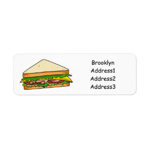 Étiquette Illustration Sandwich