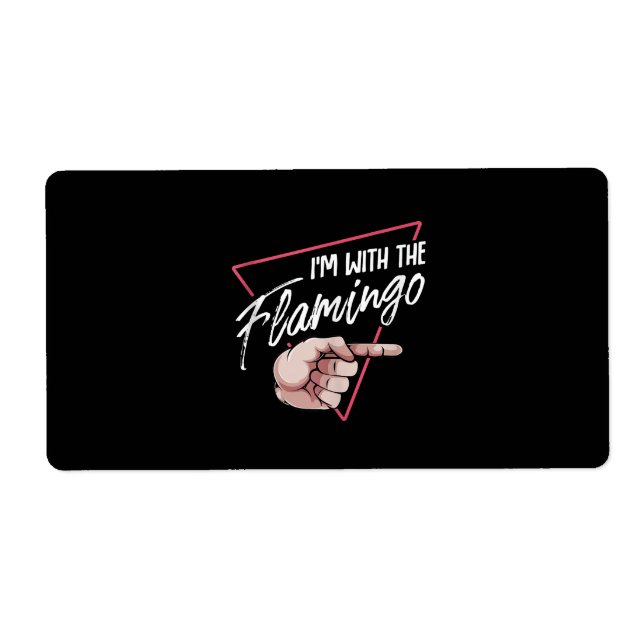 Étiquette Im Avec Flamant rose Costume Couple Halloween Corr (Devant)