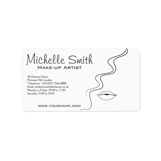 Étiquette Image de marque de l'icône de maquillage (Devant)