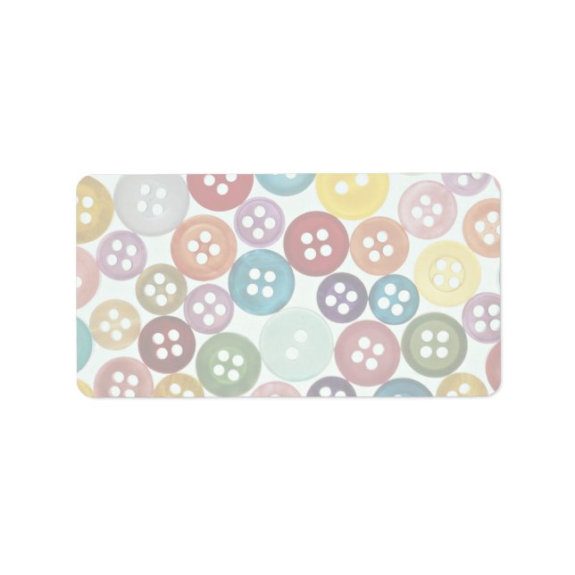 Étiquette Image des boutons multicolores (Devant)