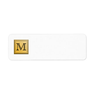 Étiquette Image imprimée d'un monogramme personnalisé.