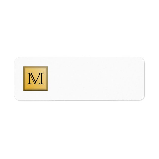 Étiquette Image imprimée d'un monogramme personnalisé. (Devant)