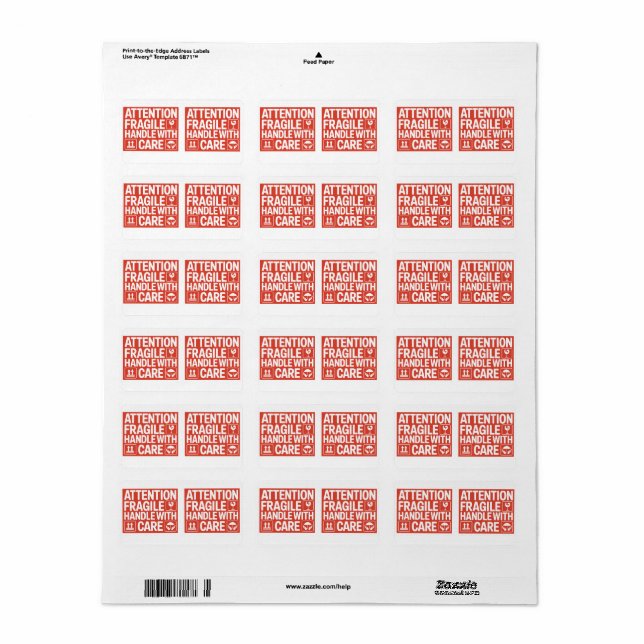Étiquette images4 de l'étiquette d'expédition Poignée avec s (Feuille entière)