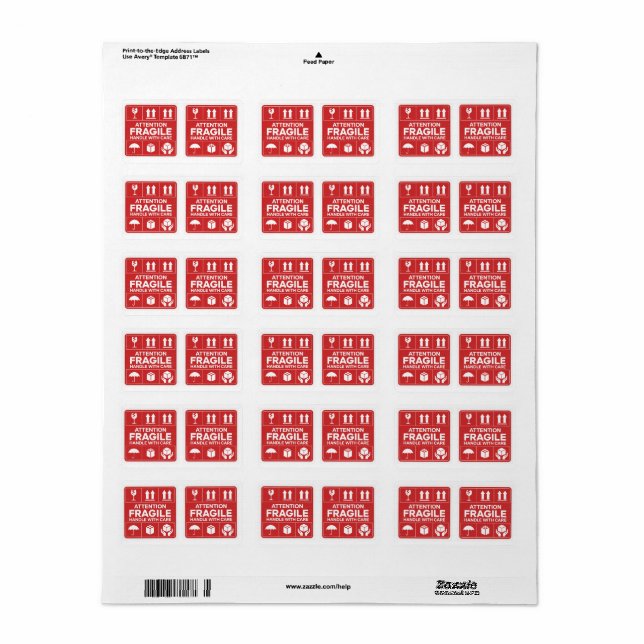 Étiquette images5 de l'étiquette d'expédition Poignée avec s (Feuille entière)