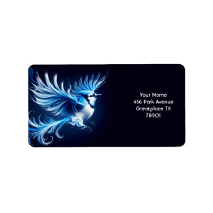 Étiquette Imaginaire Bleu mignon Flying Bird