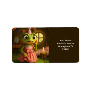 Étiquette Imaginaire Cute Frog Girl Party