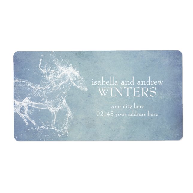 Étiquette Imaginaire de Cheval d'eau (Devant)