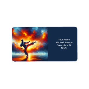Étiquette Imaginaire joli Sunset Karate Fighter