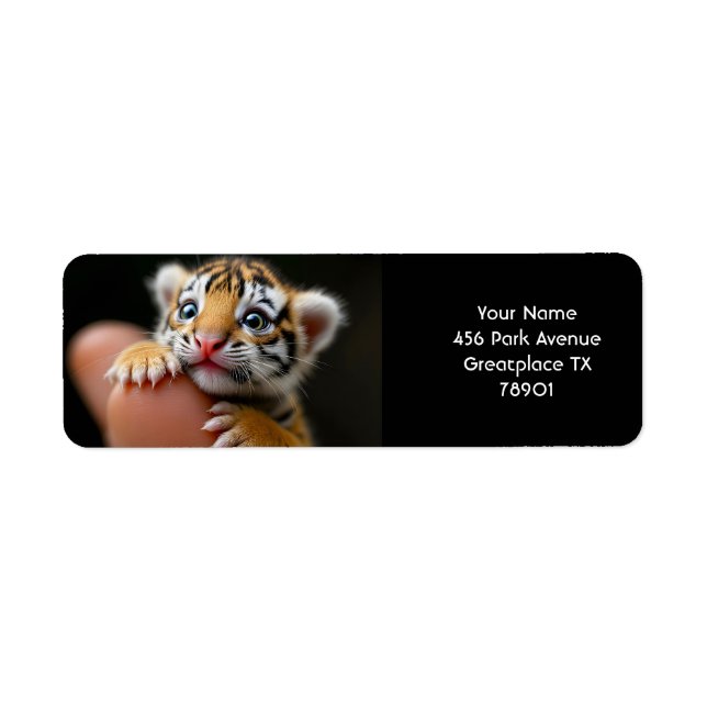 Étiquette Imaginaire mignon bébé Tiger doigt (Devant)