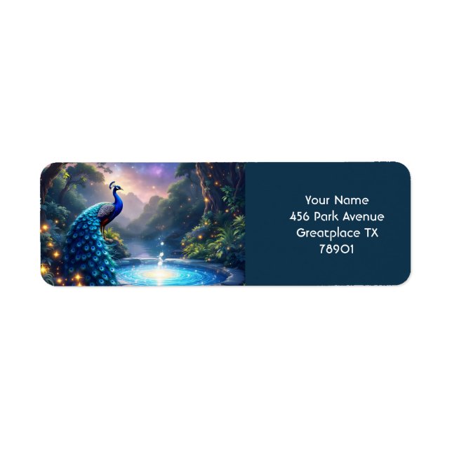 Étiquette Imaginaire mignon Nuit Poudre Peacock (Devant)