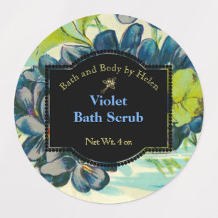 Étiquette imperméable pour violet Bain et soins du