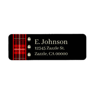 Étiquette Impression cabine de Hotte d'Oie Rouge Plaid