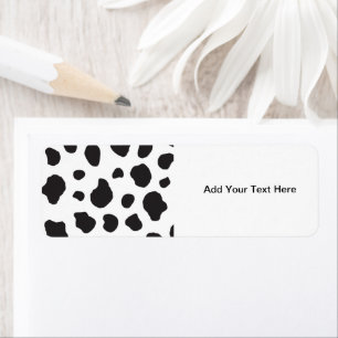 Étiquette Impression De Vache, Motif De Vache, Spots De Vach