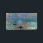 Étiquette Impression Sunrise par Claude Monet<br><div class="desc">Visitez mon magasin pour un design plus intéressant et plus de choix de couleurs => zazzle.com/iwheels*</div>
