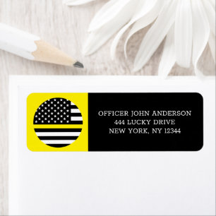 Étiquette Indicateur de ligne jaune mince, États-Unis Expédi