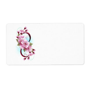 Étiquette Infinité avec les fleurs Sakura