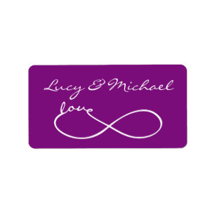 Étiquette Infinity Love Lemniscate white + your backgr.