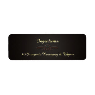 Étiquette Ingrédient de conseil de noir de couleur de