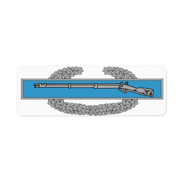 Étiquette Insigne de l'Infanteur de combat CIB Armée Vétéran (Devant)