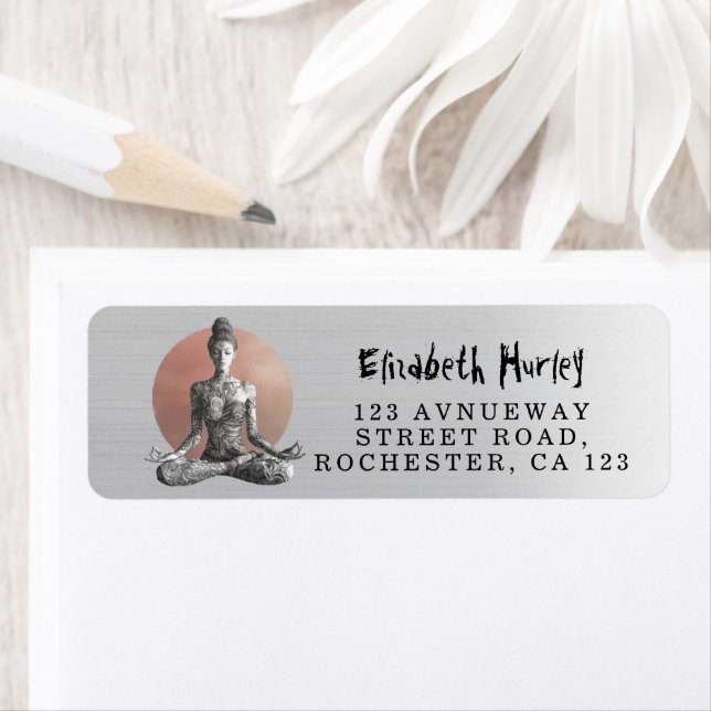 Étiquette Instructeur de méditation Yoga Reiki Master Lotus  (En situation)