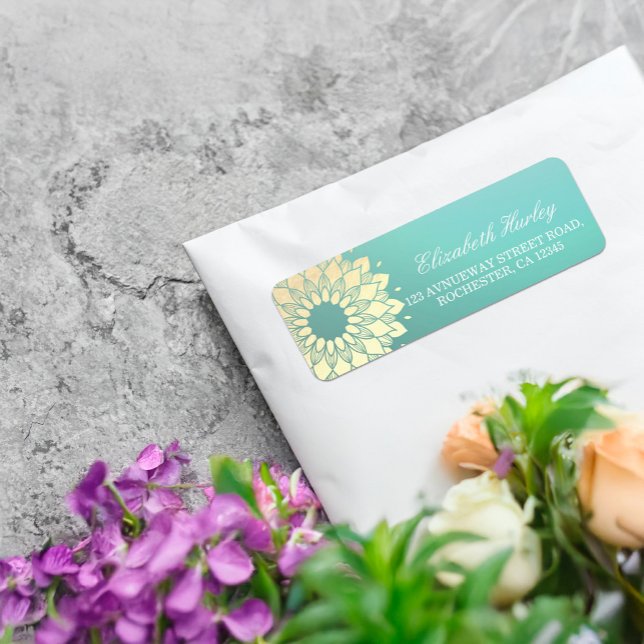 Étiquette Instructeur de méditation Yoga Studio Golden Manda (Créateur téléchargé)