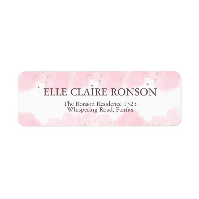 Étiquette invitation à la fête de graduation rose Elegance (Devant)