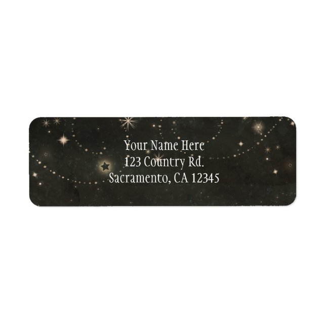 Étiquette Invitation aux tourbillons célestes noirs du ciel  (Devant)