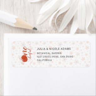 ÉTIQUETTE INVITATION D'ANNIVERSAIRE FLEURS DE CITROUILLE À R