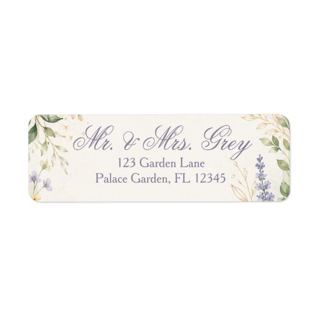 Étiquette Invitation de mariage de jardin printanier (Devant)