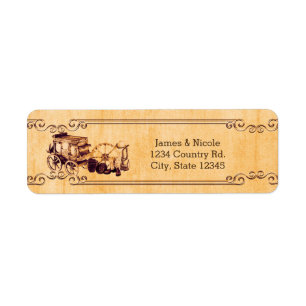 Étiquette Invitation de mariage élégante de style western vi