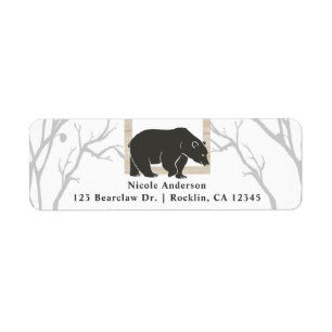 Étiquette Invitation de mariage Rustic Bear Woods Barn Fores