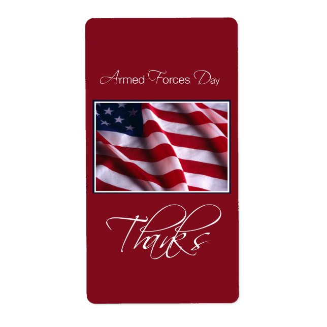 Étiquette Invitation d'honneur des forces armées, drapeau, r (Devant)