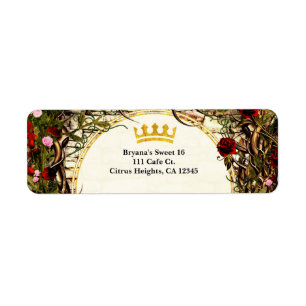 Étiquette Invitation Princesse de Conte de Fées Vintage Bria