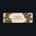 Étiquette Invitation vintage Rustic Birch Christmas Party<br><div class="desc">Vintage Rustic Birch Christmas Party Invitation Étiquettes. Customisez avec tout texte. Éléments correspondants disponibles.</div>