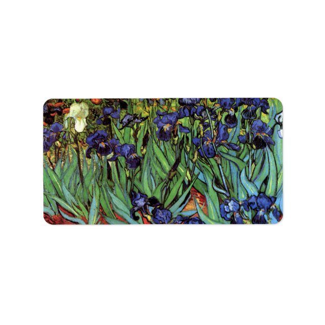 Étiquette Irises par Vincent van Gogh (Devant)