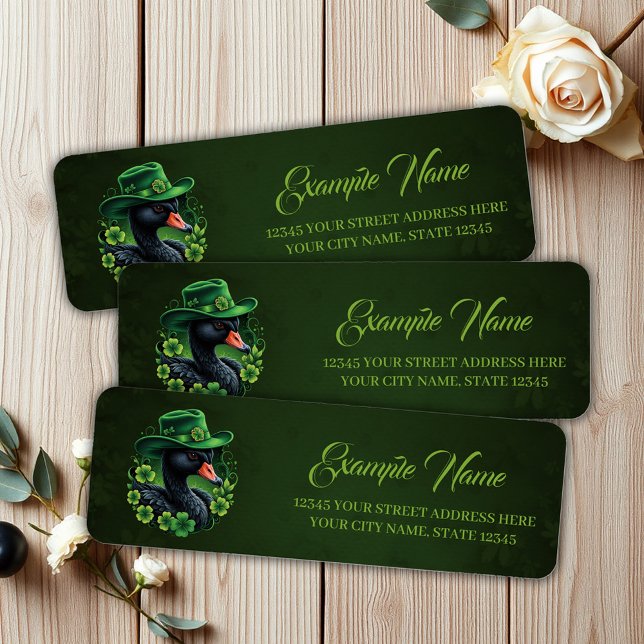 Étiquette Irish Elegance, le cygne noir de St Patrick (Créateur téléchargé)