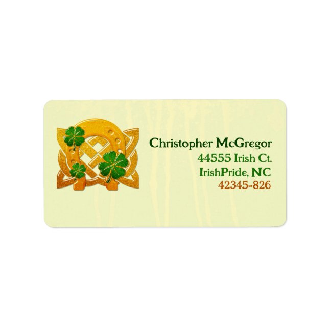 Étiquette Irish Fun 3D Whimsey (Devant)