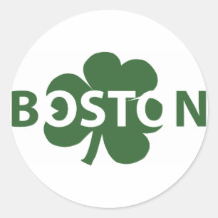 Étiquette irlandais de shamrock de Boston