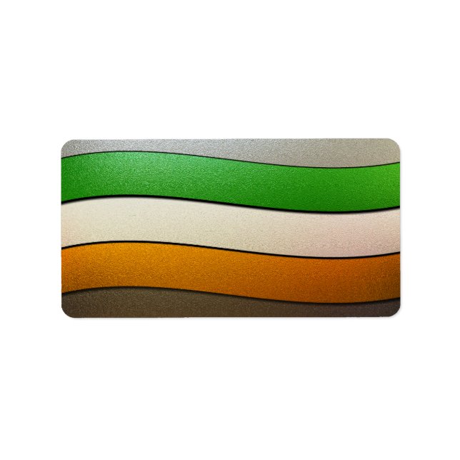 Étiquette Irlande Drapeau couleurs-Chrome par Shirley Taylor (Devant)