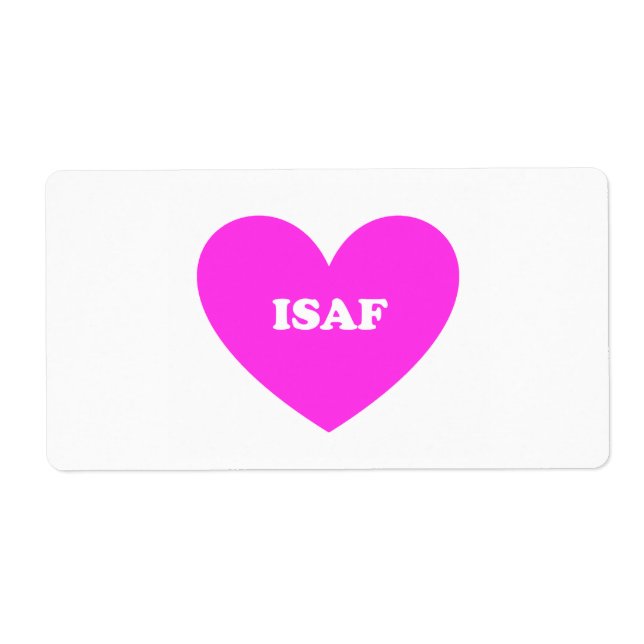Étiquette Isaf (Devant)