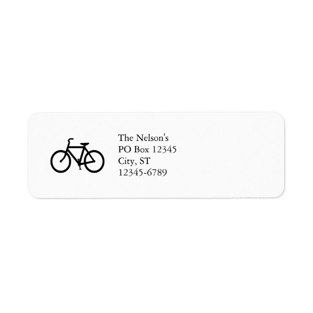 Étiquette Itinéraire vélo noir (Devant)