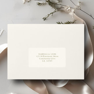 Étiquette Ivory | Adresse de mariage simple