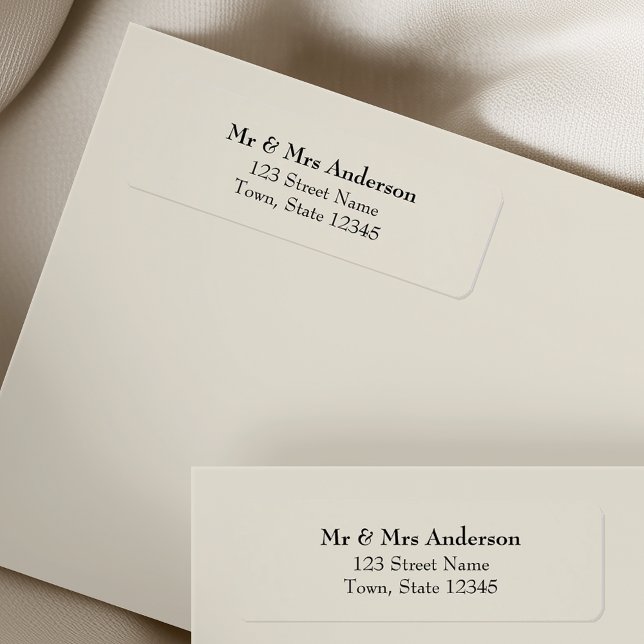 Étiquette Ivory Wedding Return Address (Créateur téléchargé)