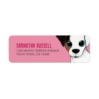 Étiquette Jack Russell sur l'étiquette d'adresse de retour d