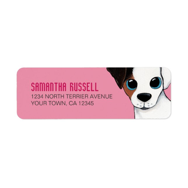 Étiquette Jack Russell sur l'étiquette d'adresse de retour d (Devant)