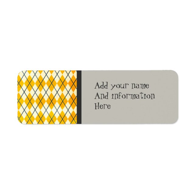 Étiquette Jacquard jaune (Devant)