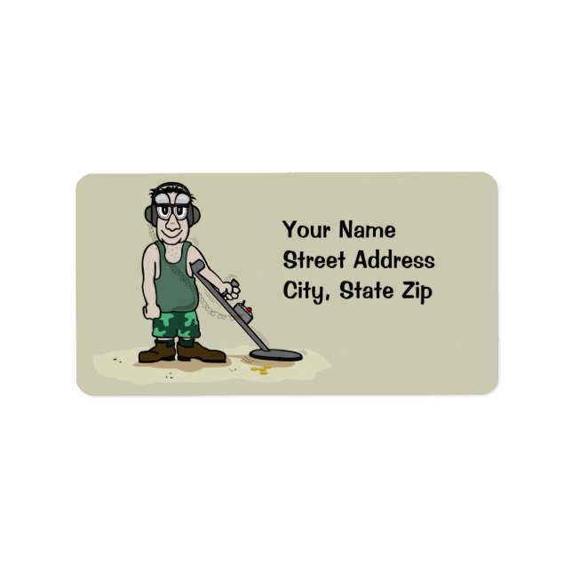 Étiquette J'ai creusé le botte de métal détectant Guy Chasse (Devant)