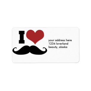 Étiquette J'aime la moustache