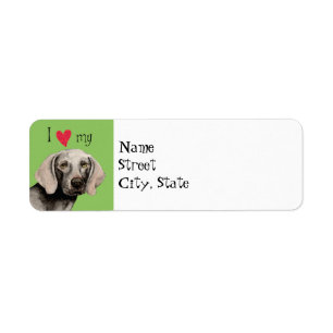 Étiquette J'aime mon Weimaraner