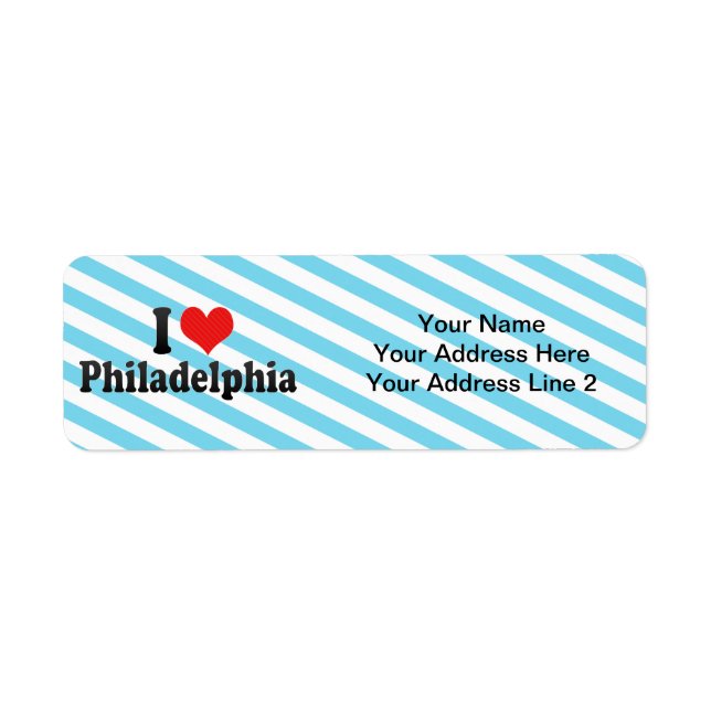 Étiquette J'aime Philadelphie (Devant)